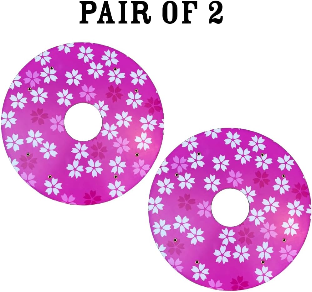 Designer Grad Gifts 20 inches Wheelchair Wheel Accessories, Waterproof Wheels Accessories, Easy Install/Remove, Lightweight, for Kids and Adults (Cherry Blossom)