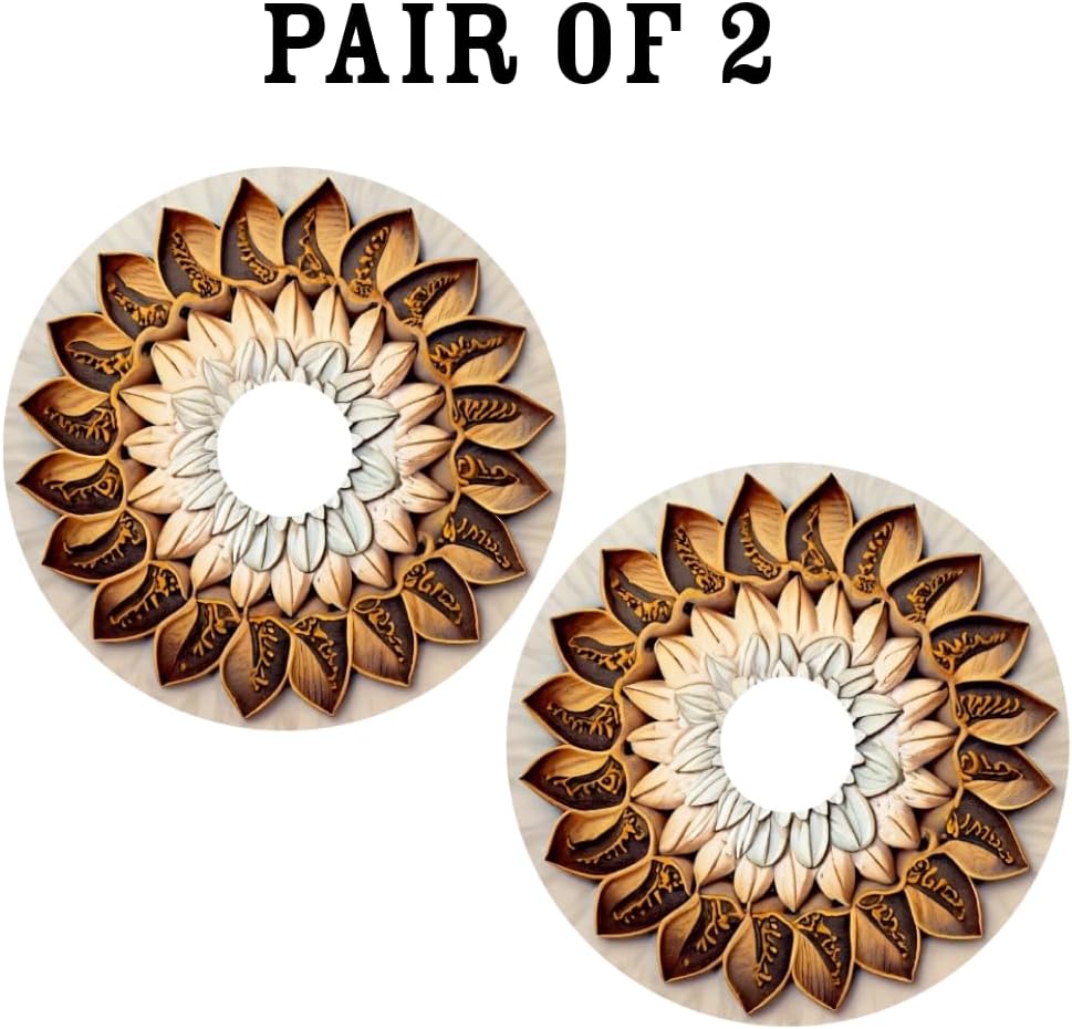 Designer Cover for Wheelchair Wheels, Waterproof, Enhances Aesthetics, Easy Install/Remove, Lightweight, (Woodland Blossom)