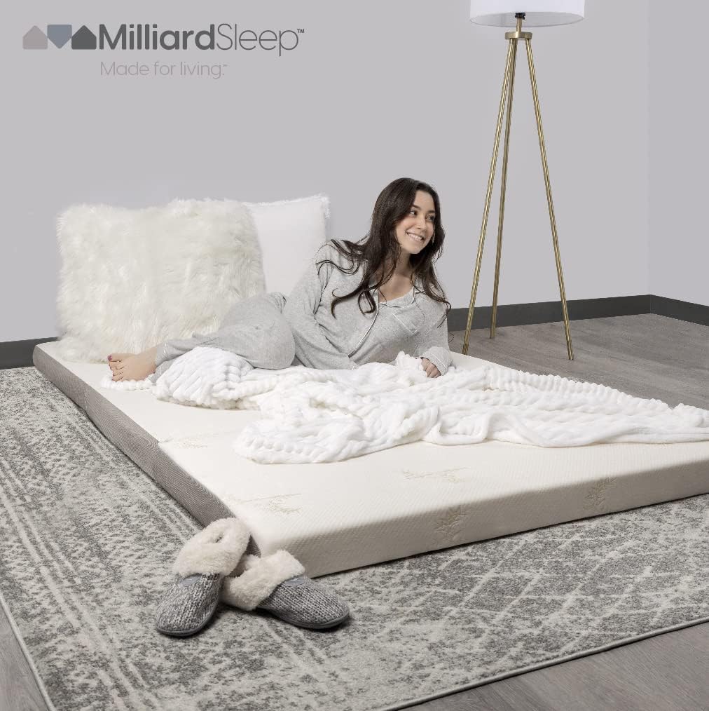 Milliard Trifold Mattress, Twin XL Size, 6 inch, Portable Foldable Mattress with Memory Foam & Washable Cover, Tri-Folding Floor Bed, Camping, Fold Up Guest Bed, RV Travel, Sleepovers, 78' x 38'
