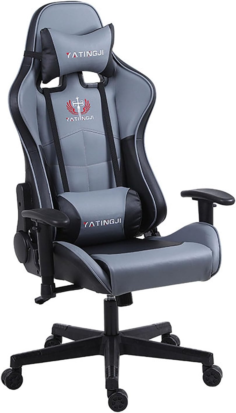 Gaming Chairs for Adults with Lumbar Support E-Sports Chair Live Game Seat Internet Cafe Competitive Chair Lift Swivel Reclining Backrest Foot Rest Ergonomic Computer Chair for Office Or Gaming
