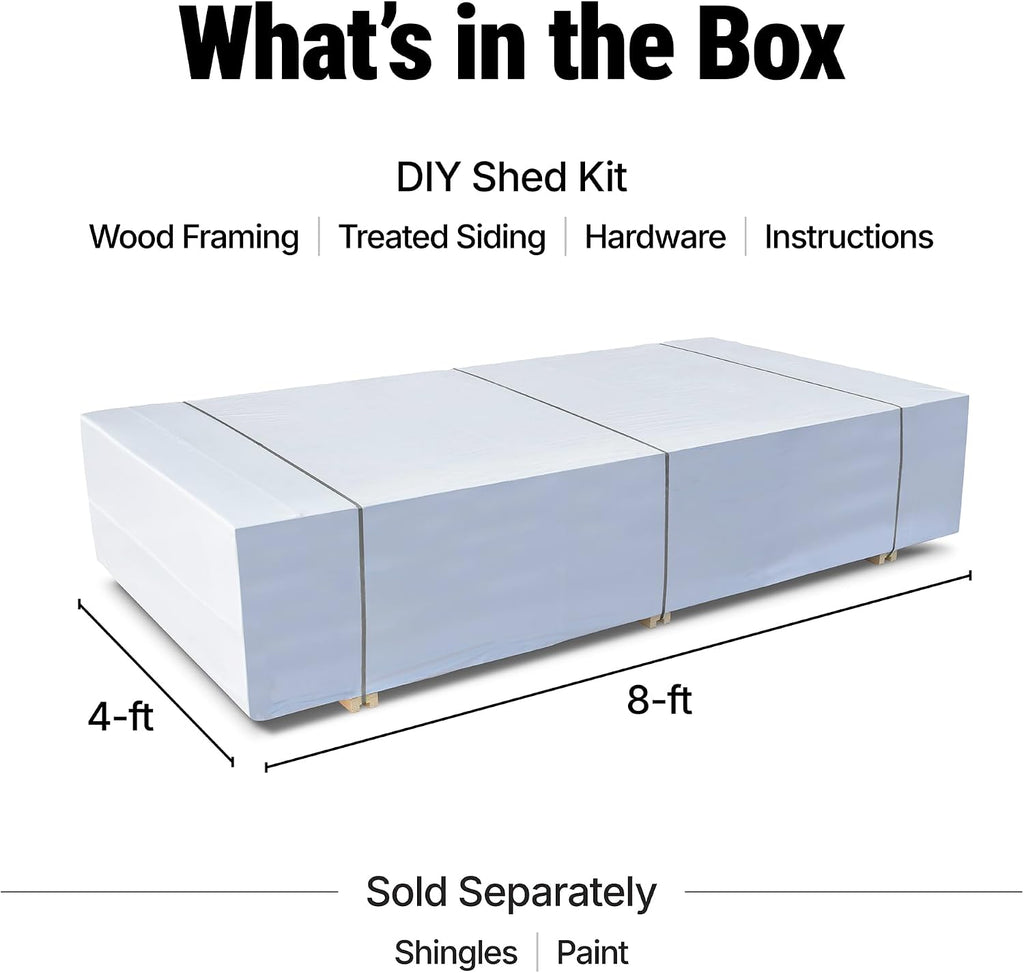Handy Home Products Cedarhill 12x20 Wooden Storage Shed- Does not Include Floor kit, Paint, or Roofing Shingles
