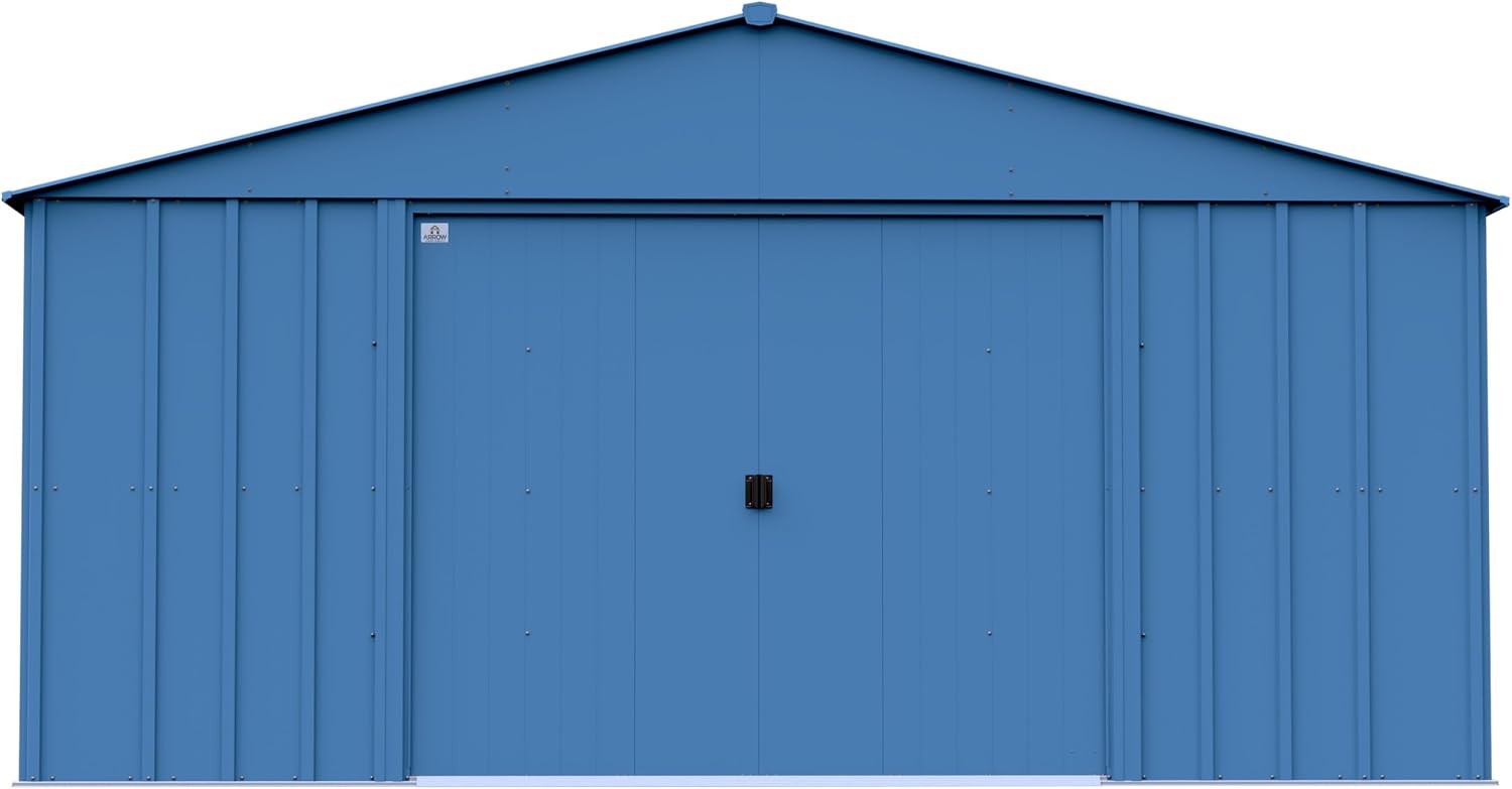 Arrow Classic Metal Shed, 14 x 14, Blue Grey