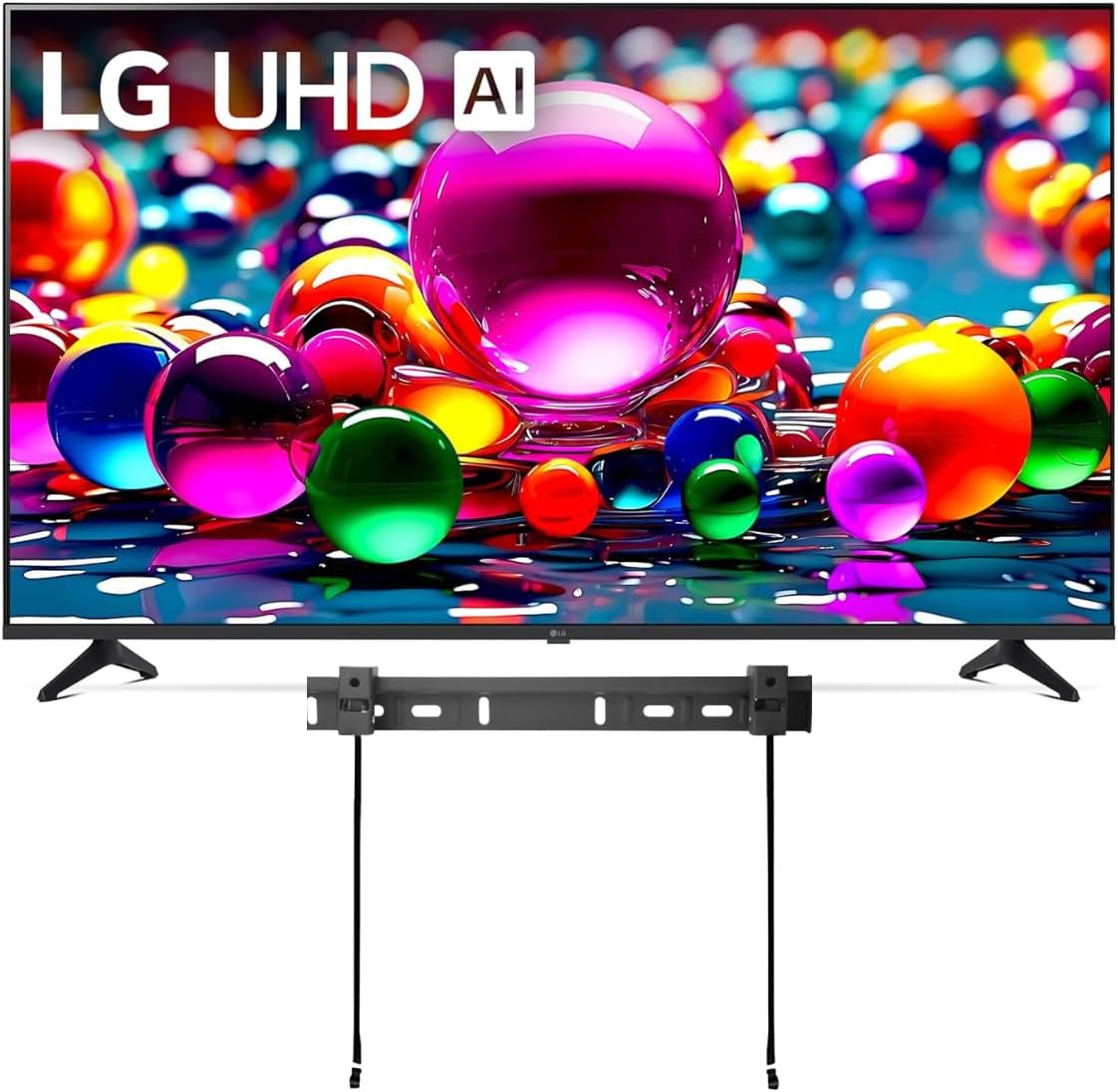 LG 50' (2025 Model) UHD AI UA75 Smart TV HDR10 Bluetooth a7 AI Processor 4K Gen8 Filmmaker Mode webOS 25 + Wall Mount Compatible with Alexa(Renewed)