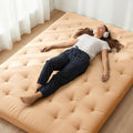 ZonLi Japanese Floor Futon Mattress Twin Size 75'x 39', 100% Cotton Cover 4'' Thicken Tatami Mattress, Foldable Sleeping Pad, Portable Dormitory Tatami Mat, Roll Up Floor Lounger Bed for Adult