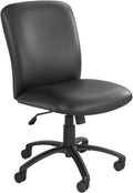 Safco Products High Back Big and Tall Swivel Desk Task Office Chair, 27' W x 30-1/4'D x 40-3/4-44-3/4' H, 500 lbs. Weight Capacity, for Professional or Home, Black Vinyl