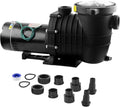 Pool Pump Above Ground/Inground 2.0 Horsepower 115V Powerful Copper Motor Self Primming 6900GPH Powerful Selfpriming Pool Pump/with Strainer Basket,Includes Pipe Fittings