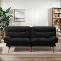 66″Futon Sofa Bed,3-in-1 Futon Couch w/Adjustable Backrest & Armrests, Convertible Sleeper Sofa Bed, Small Folding Sleeper Recliner w/Removable Cushion for Apartment, Living Room,Office (66in,Black)