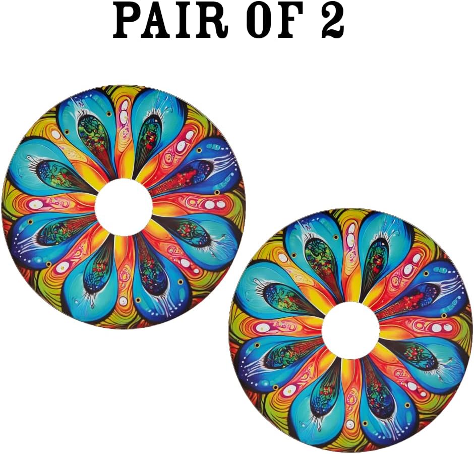 Designer Cover for Wheelchair Wheels, Enhances Aesthetics, Easy Install/Remove, Lightweight, New Matt Finish (Pretty Petals)