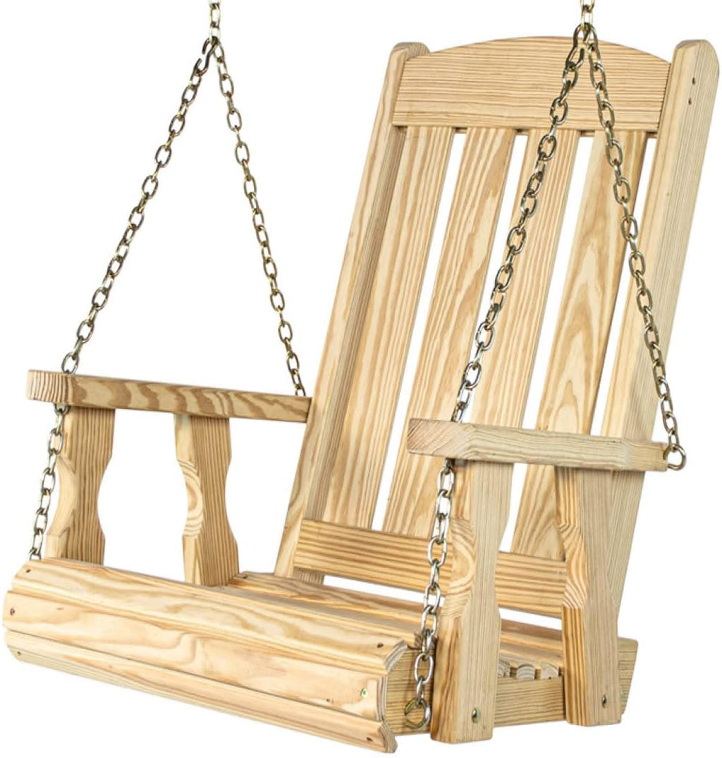 Amish Casual Heavy Duty Mission Pressure Treated Swing Chair (Unfinished)