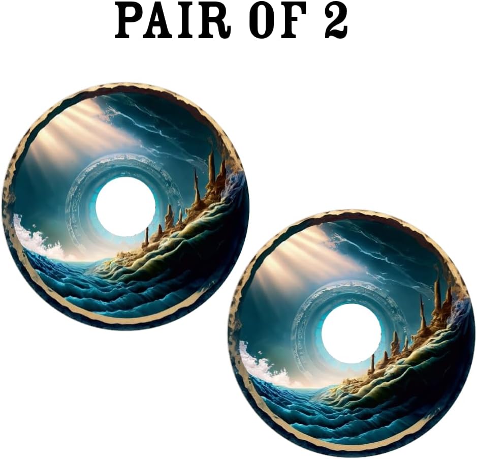 Wheelchair Grad Gifts Wheel Covers Water Proof Designer Cover for Wheelchair Wheels, Enhances Aesthetics, Easy Install/Remove, Lightweight, Waterproof (Fantasyland).