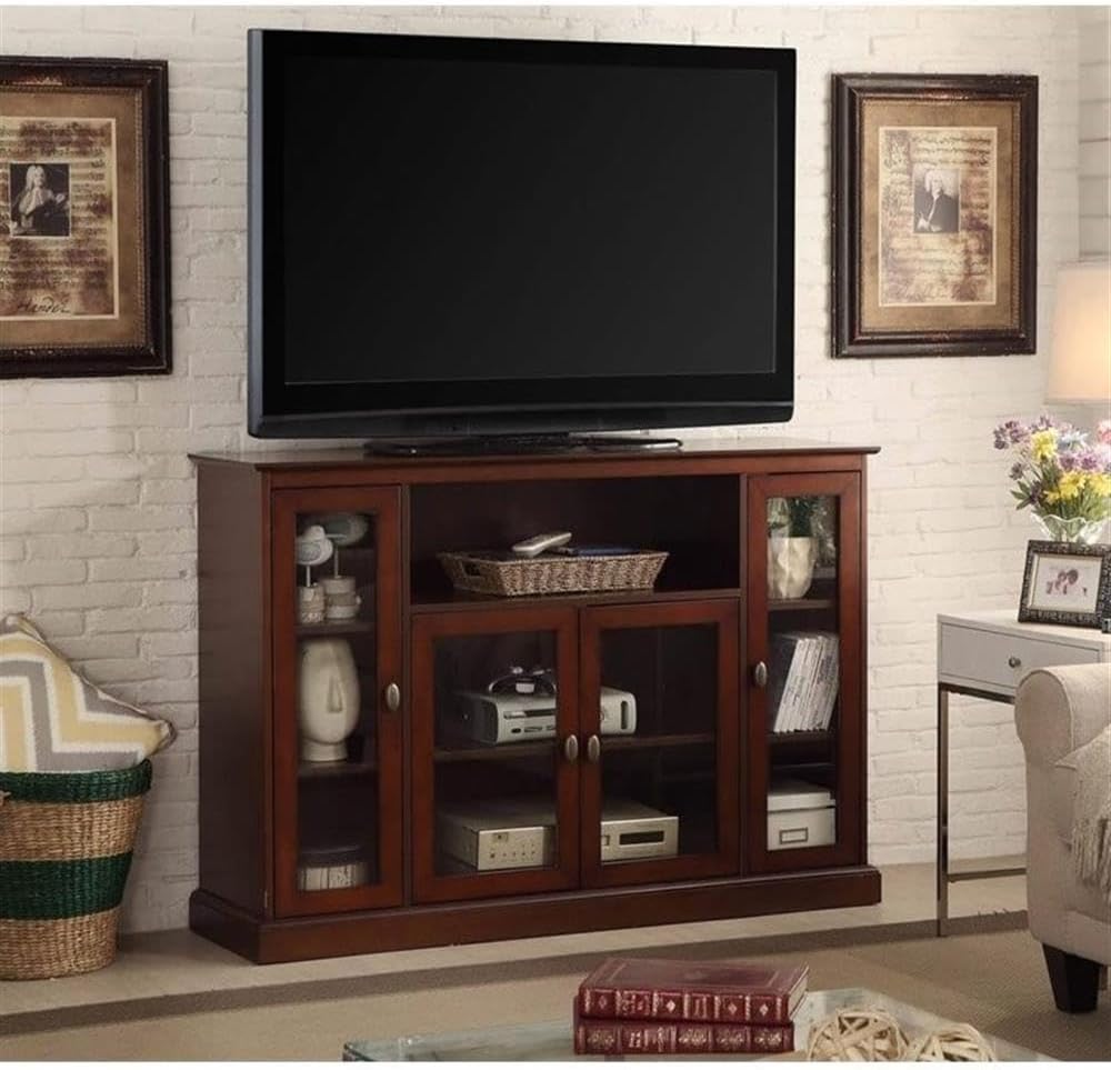 Convenience Concepts Summit Highboy 60 inch TV Stand with Storage Cabinets and Shelves, Espresso