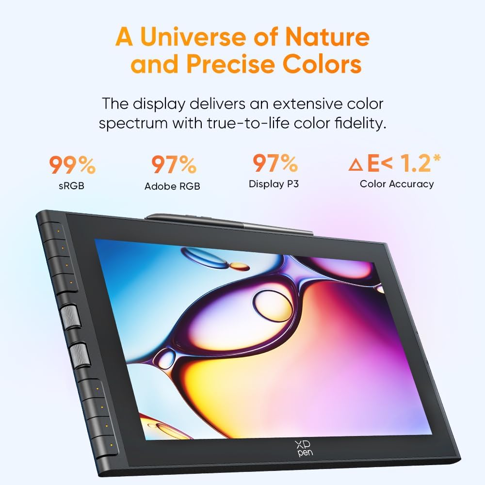 XPPen Artist 12 3rd 11.9' Drawing Tablet with Screen | X4 Pen 16K Pressure | Dial Wheels+8 Keys | AG Etched Glass Portable Art Drawing Tablet Compatible with Windows/macOS/Android/ChromeOS/Linux