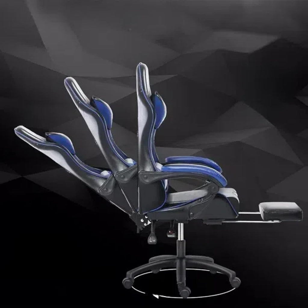Ergonomic Gaming Chair for Adults (400 Lbs. Tall), Comfortable Computer Chair for Heavier People, Adjustable Lumbar Back Office Chair (with Footrests), Video Gaming Chair
