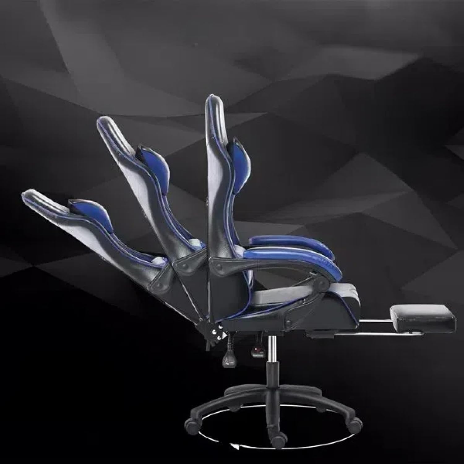 Ergonomic Gaming Chair for Adults (400 Lbs. Tall), Comfortable Computer Chair for Heavier People, Adjustable Lumbar Back Office Chair (with Footrests), Video Gaming Chair