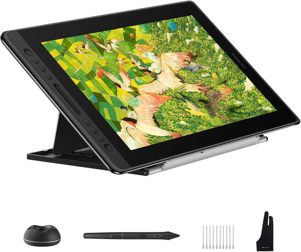 HUION Kamvas Pro 16 V2 Drawing Tablet with Screen 16K Levels PenTech 4.0 Battery-Free Pen, 15.6' Full-Laminated, Smart Touch Bar & 6 Keys Art Tablet Work with Windows, Mac and Linux