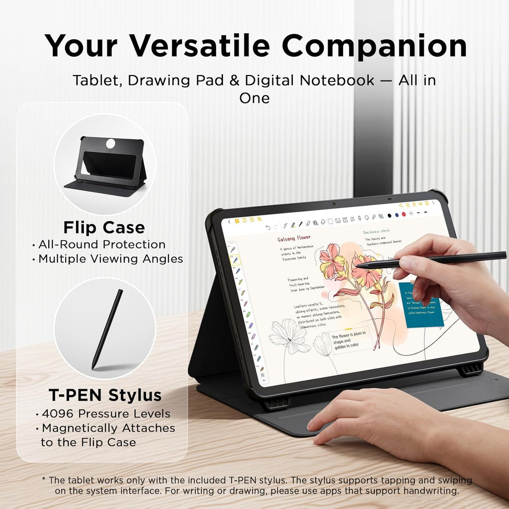 TCL NXTPAPER 11 Gen 2 Android Tablet, 11' Drawing Pad & Digital Notebook, Stylus & Flip Case Included, NXTPAPER 4.0 Display, Android 15, AI Tools, 8+8GB RAM, 128GB Storage, 8000mAh Battery, Gray