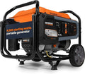 Generac 4,500 Starting Watt Portable Gas Generator, PowerRush Technology for 40% More Starting Capacity, COsense Carbon Monoxide Detection, Heavy Duty Steel Frame with Never-Flat Wheels, 49-State