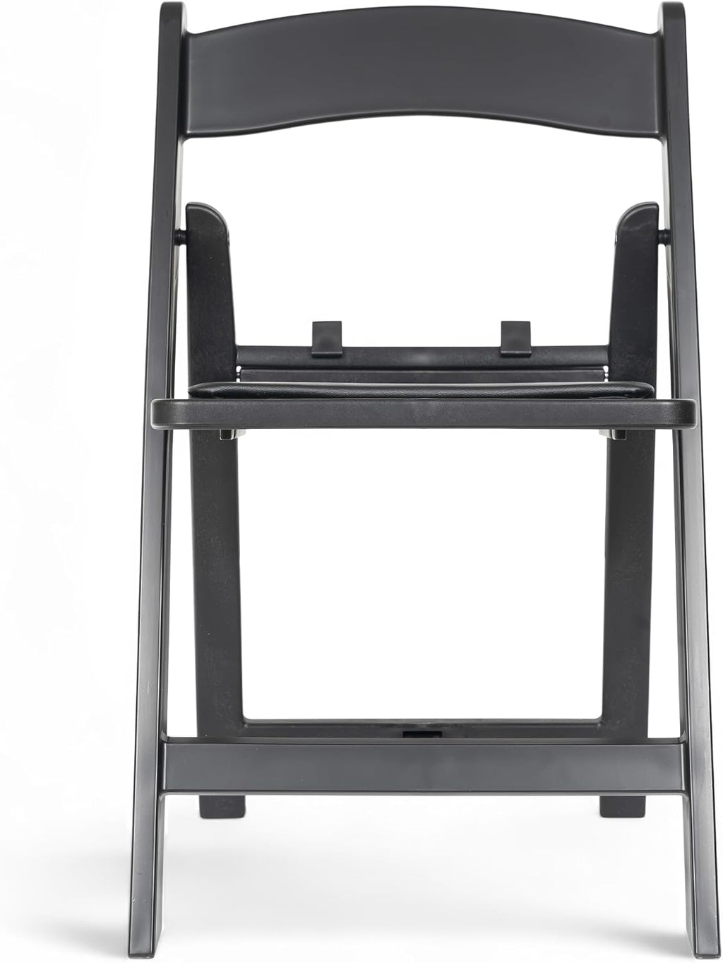 Flash Furniture Hercules Set of 10 Kids Black Resin Folding Chair with Black Vinyl Padded Seat