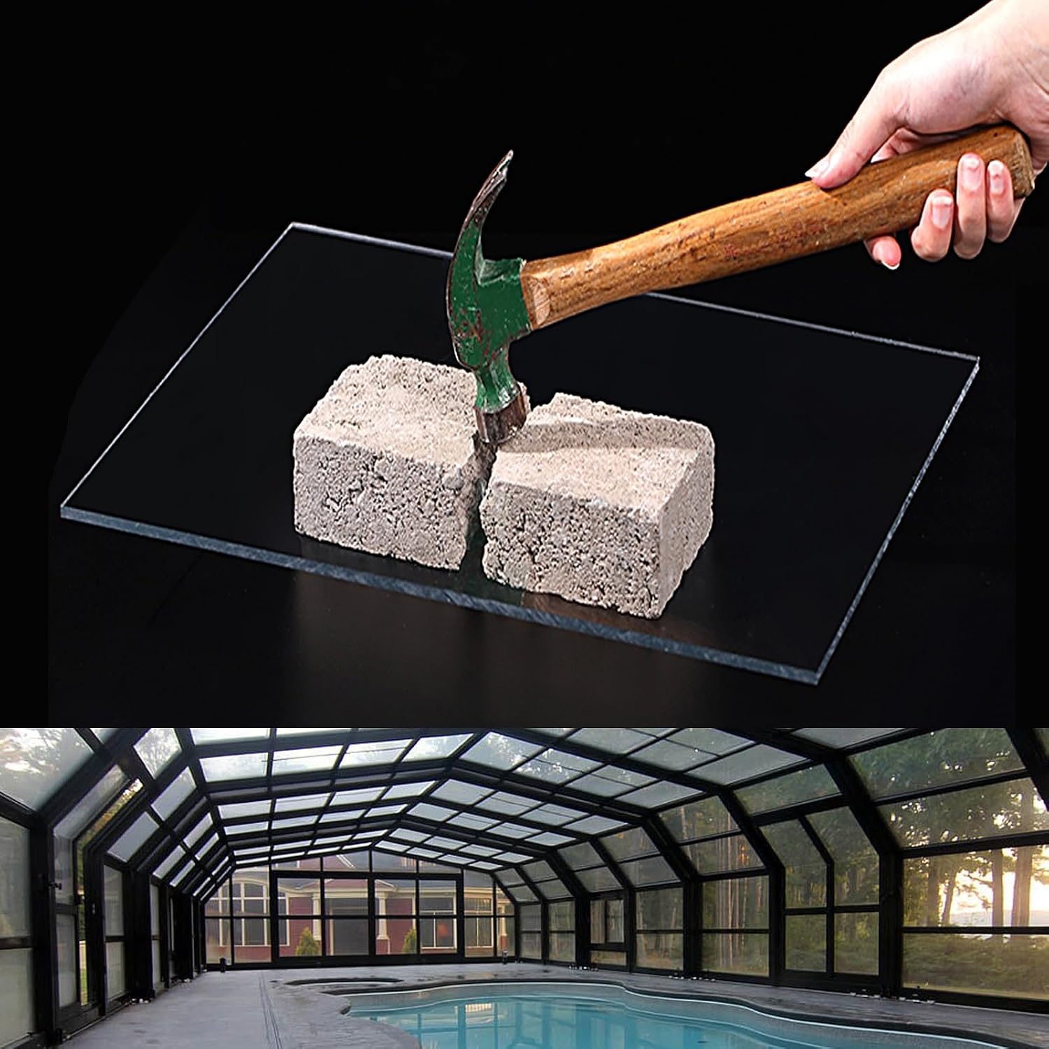 5mm Transparent Polycarbonate Sheet, Plastic Roof Panels, Patio Roof Cover, Clear Plastic Sheet Acrylic Board, for DIY Projects, Art, Display Usef(40x150cm/16x59in)