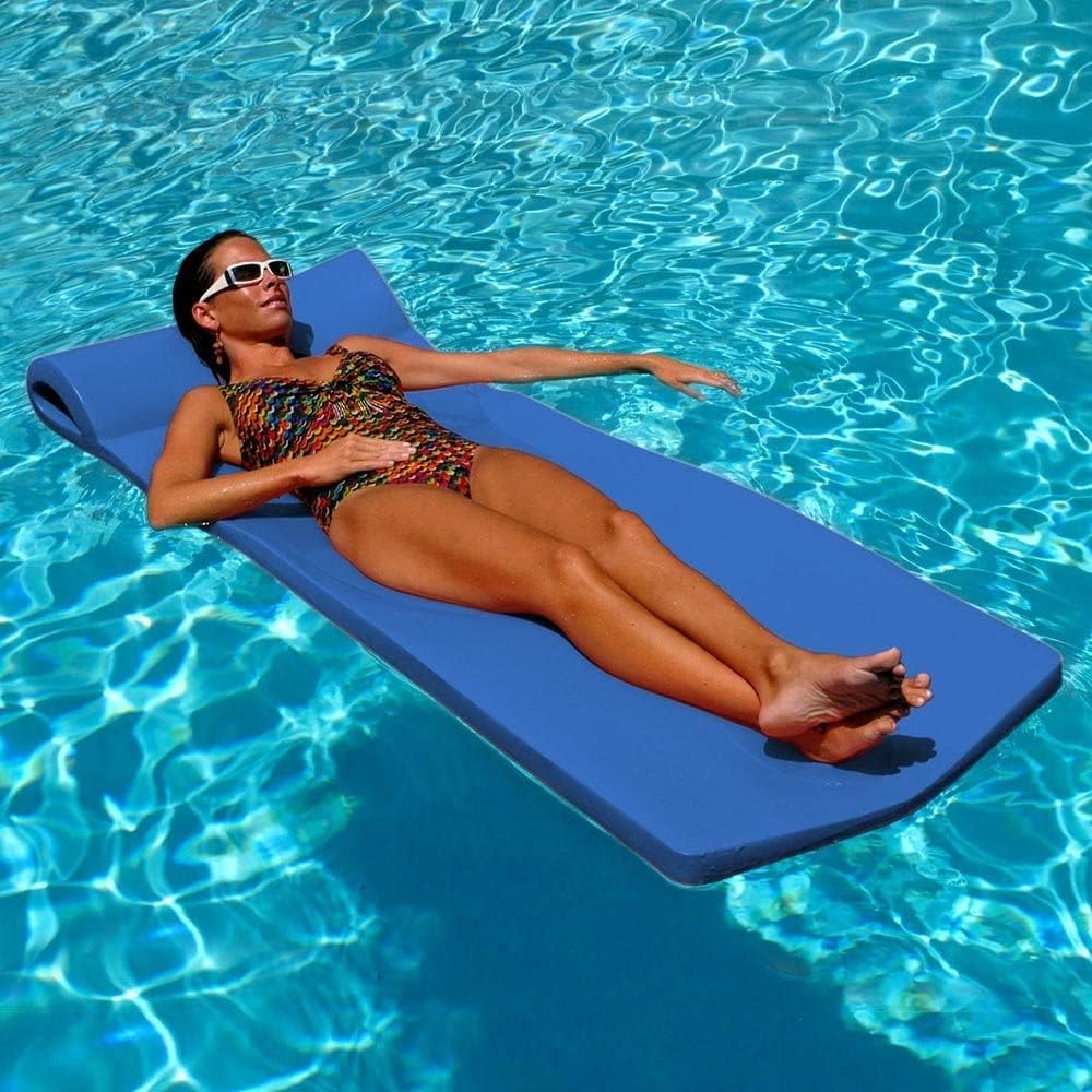 TRC Recreation Sunsation Thick Foam Pool Float Lounger w/Headrest for Lounging & Sunbathing in Swimming Pools, Beaches & Lakes