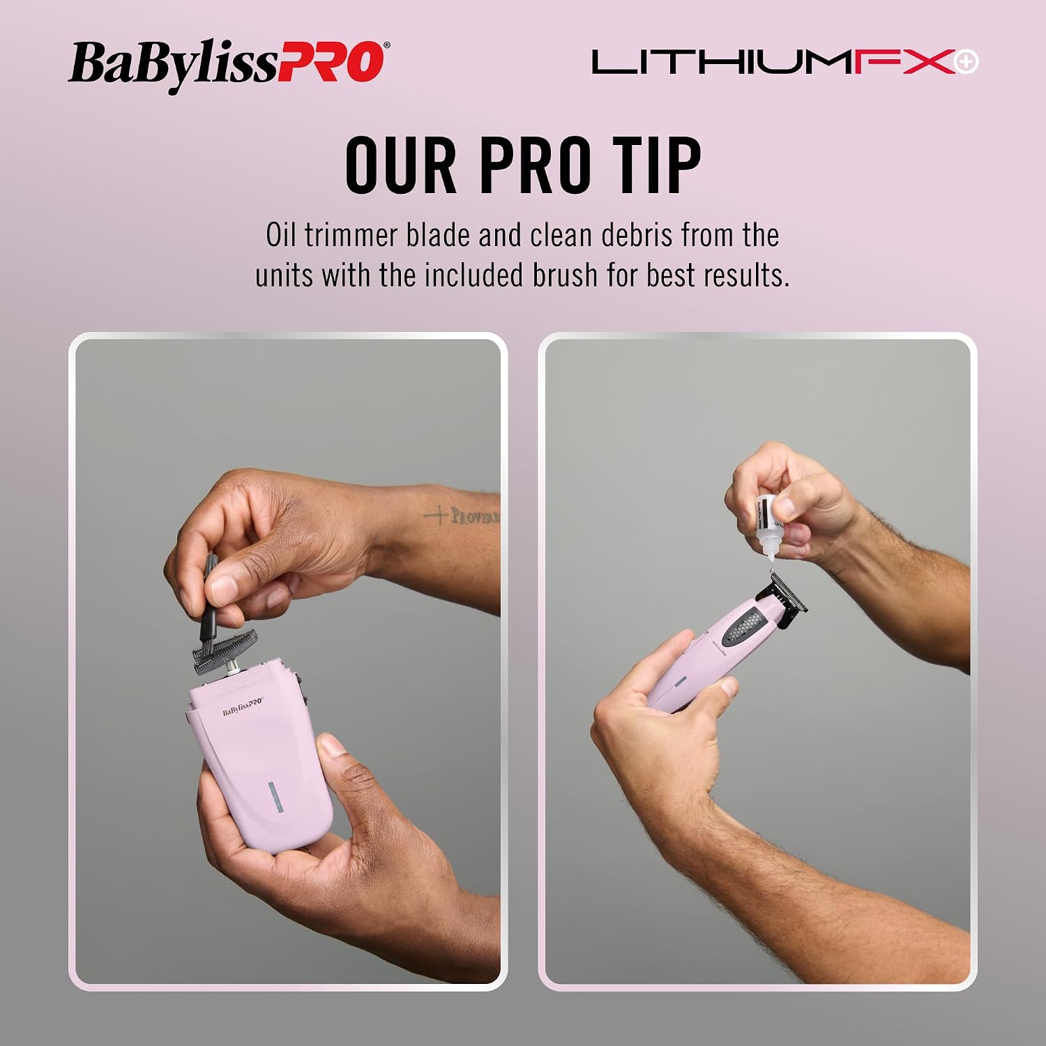 BaBylissPRO LithiumFX Cord/Cordless Lithium Ergonomic Hair Trimmers for Men