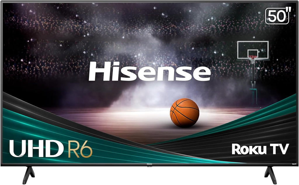 Hisense 50-Inch Class R6 Series 4K UHD Smart Roku TV with Alexa Compatibility, Dolby Vision HDR, DTS Studio Sound, Game Mode (50R6G),Black