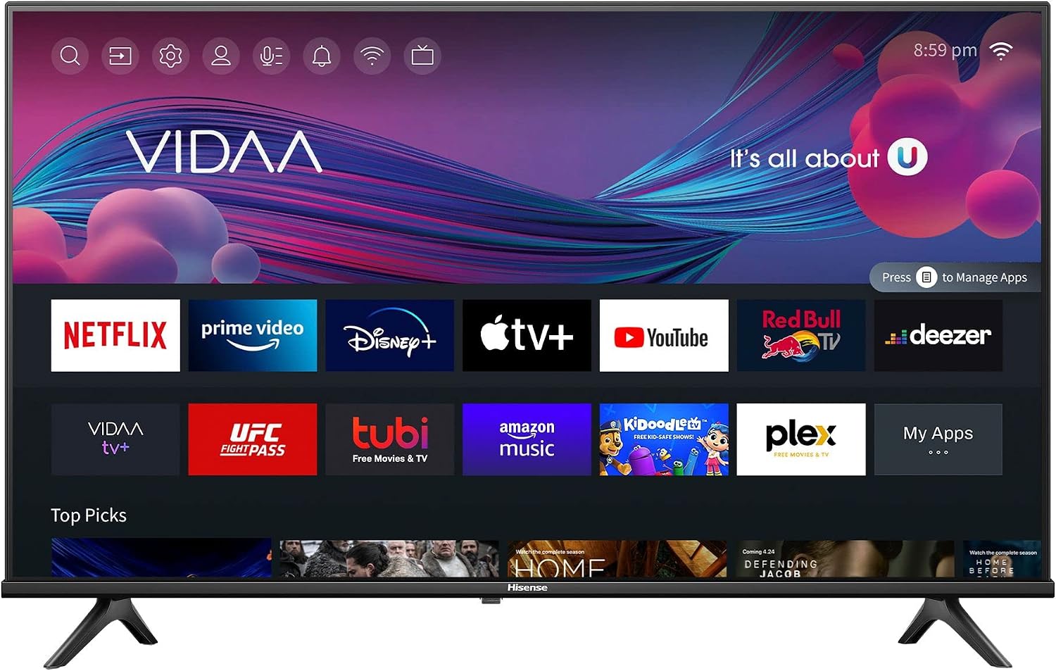 HISENSE 40' Class A4 Series LED Full HD Smart Vidaa TV 40A4KV