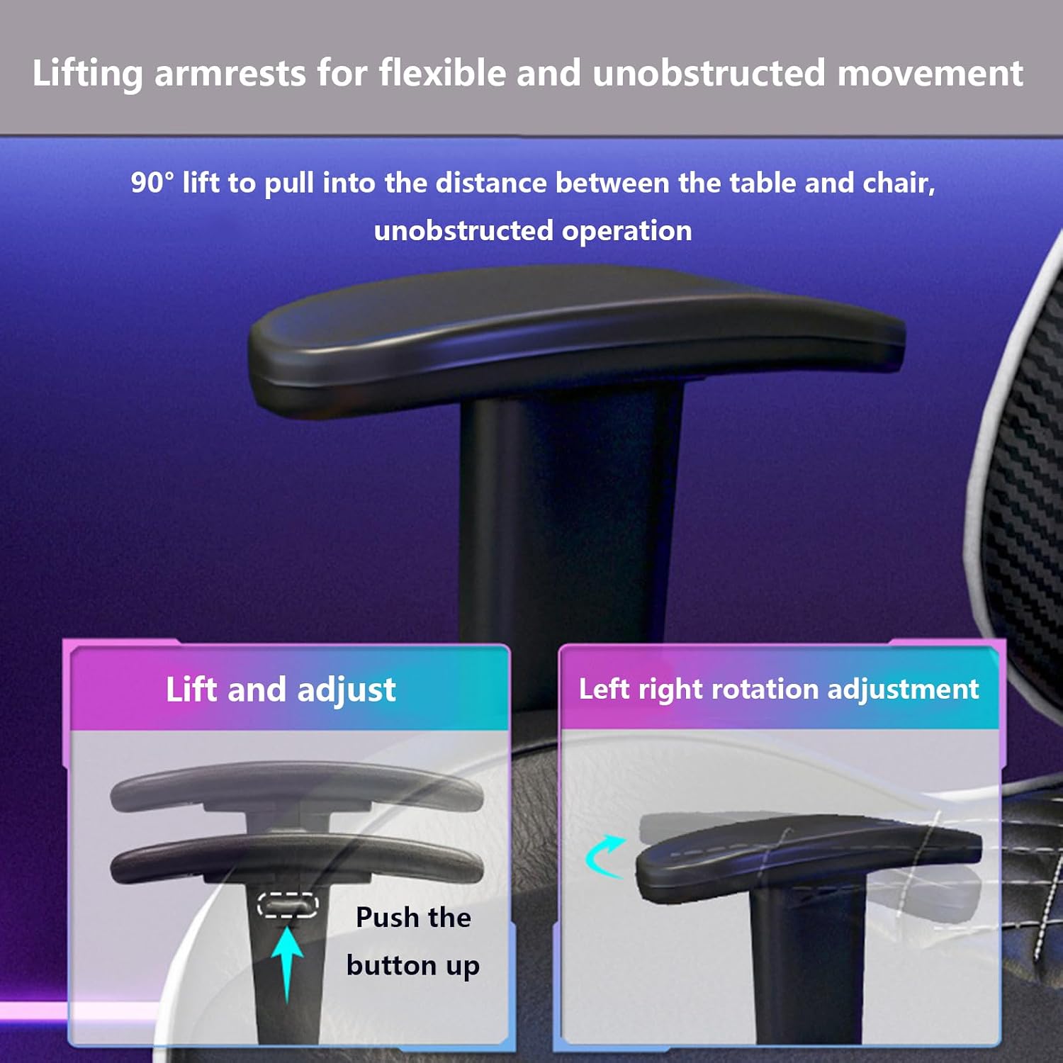 Gaming Chair Computer Chair with Footrest Breathable PVC Leather Video Game Chairs with Lumbar Support and Headrest 360 Degree Swivel Chair with Adjustable Ergonomic Backrest for Adults