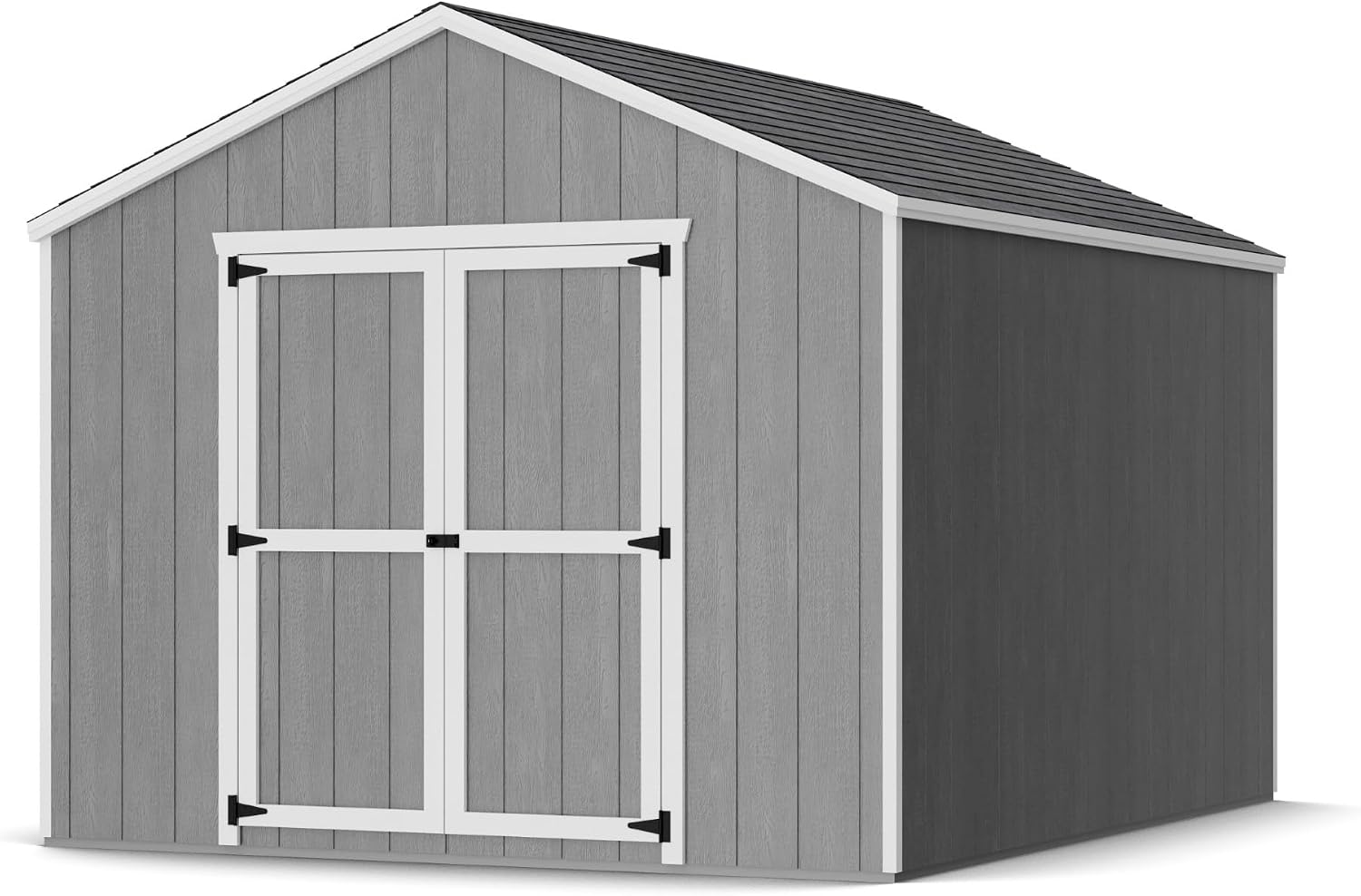 Little Cottage Co. 10x12 Value Gable Shed with Floor, Outdoor Wood Storage Do-It-Yourself Precut Kit