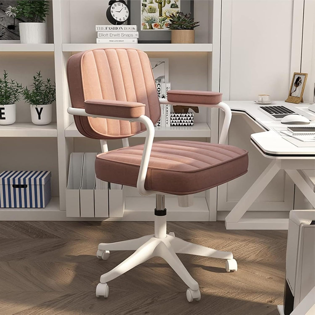 Heavy-Duty Office Chair, Padded Gaming & Computer Desk Chair, Breathable Mesh, Adjustable Swivel, Max Capacity 400 Lbs (Pink)