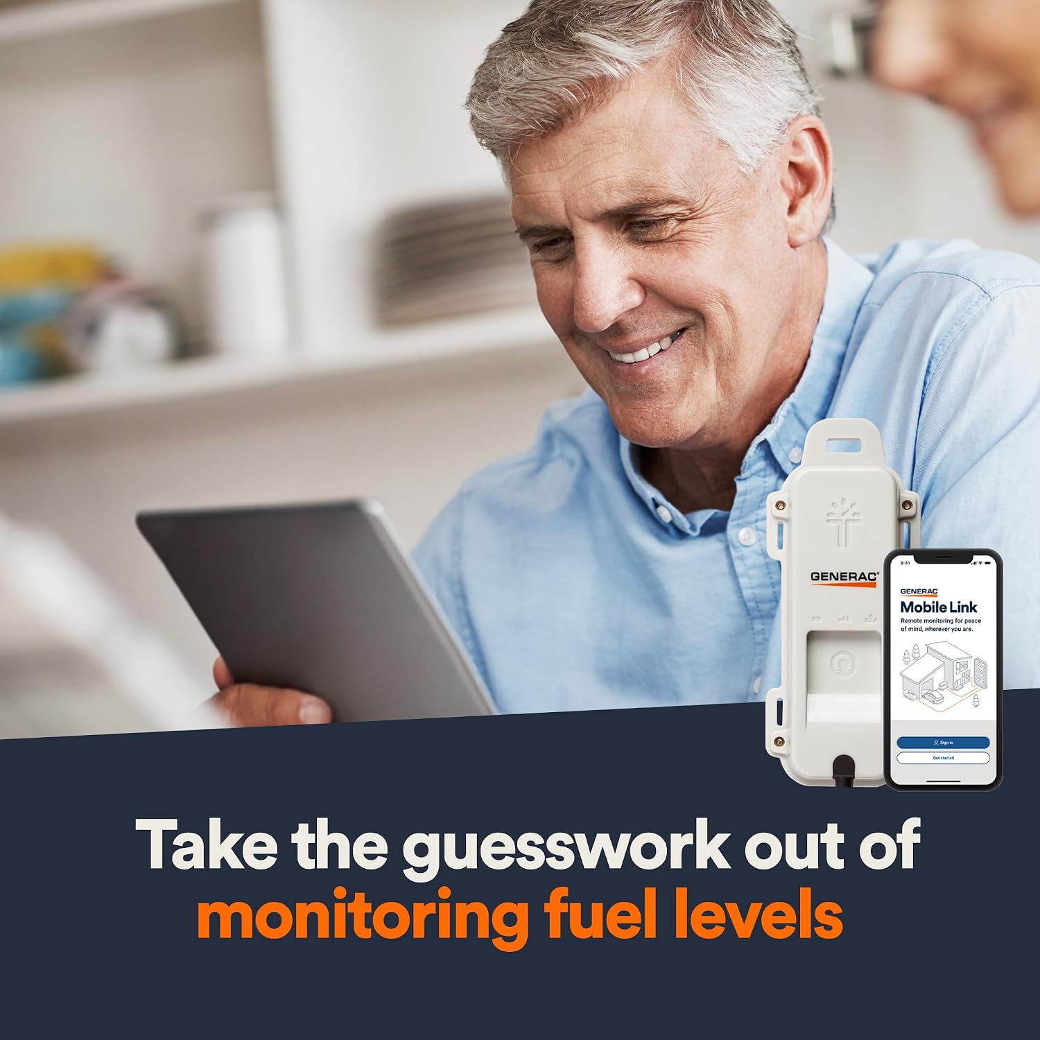 Generac 7009 LTE Propane Tank Fuel Level Monitor - Real-Time Gauge, Mobile Link Integration - Avoid Run-Outs - Compatible with Generac Generators - Reliable 4G LTE Coverage