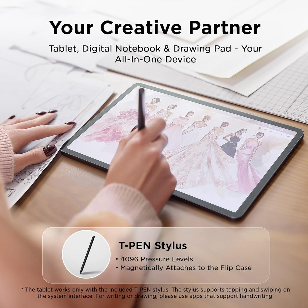 TCL NXTPAPER 11 Plus Android Tablet, 11.5' 120Hz 2.2K Drawing Pad & Digital Notebook, Stylus Included, NXTPAPER 4.0 Display, AI Tools, 8+8GB RAM, 256GB Storage, 8000mAh Battery, Onyx Black