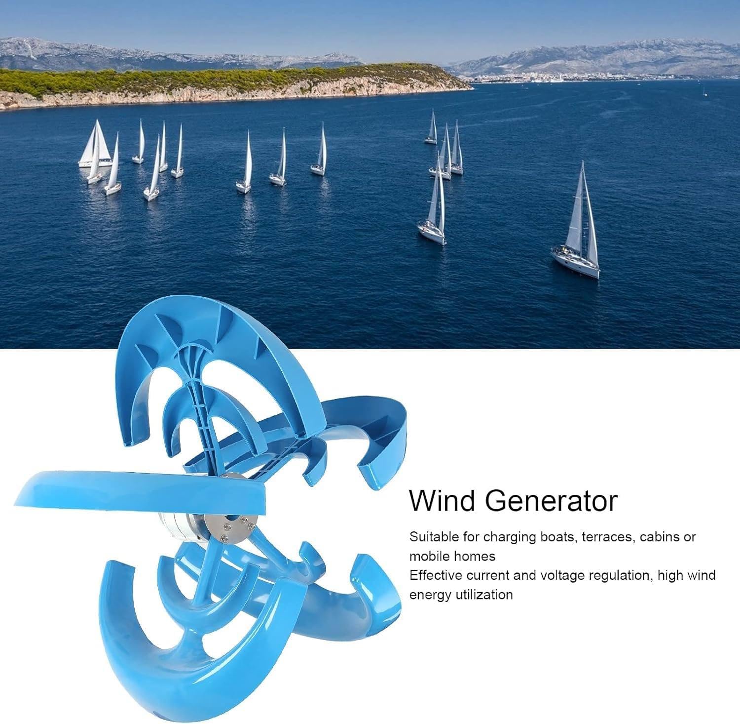 12V 24V Vertical Wind Generator Kit - 3-Phase Permanent Magnet for DIY Solar Windmill, Renewable Energy Model, Science Project Tool, Eco-Friendly Power Solution