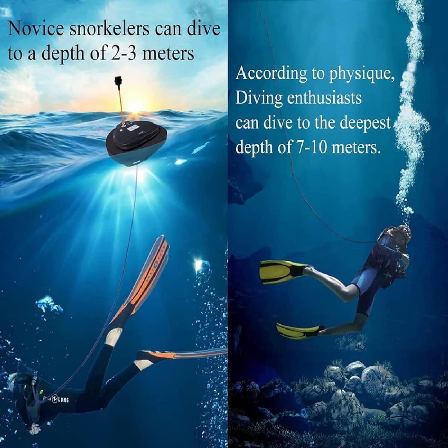 TUXING Upgraded Scuba Diving Ventilator Tankless Diving System,Portable Rechargeable Scuba Diving Tank, Waterproof Air Compressor,Swimming Pool Toys Diving Toys,Dive Without Tanks