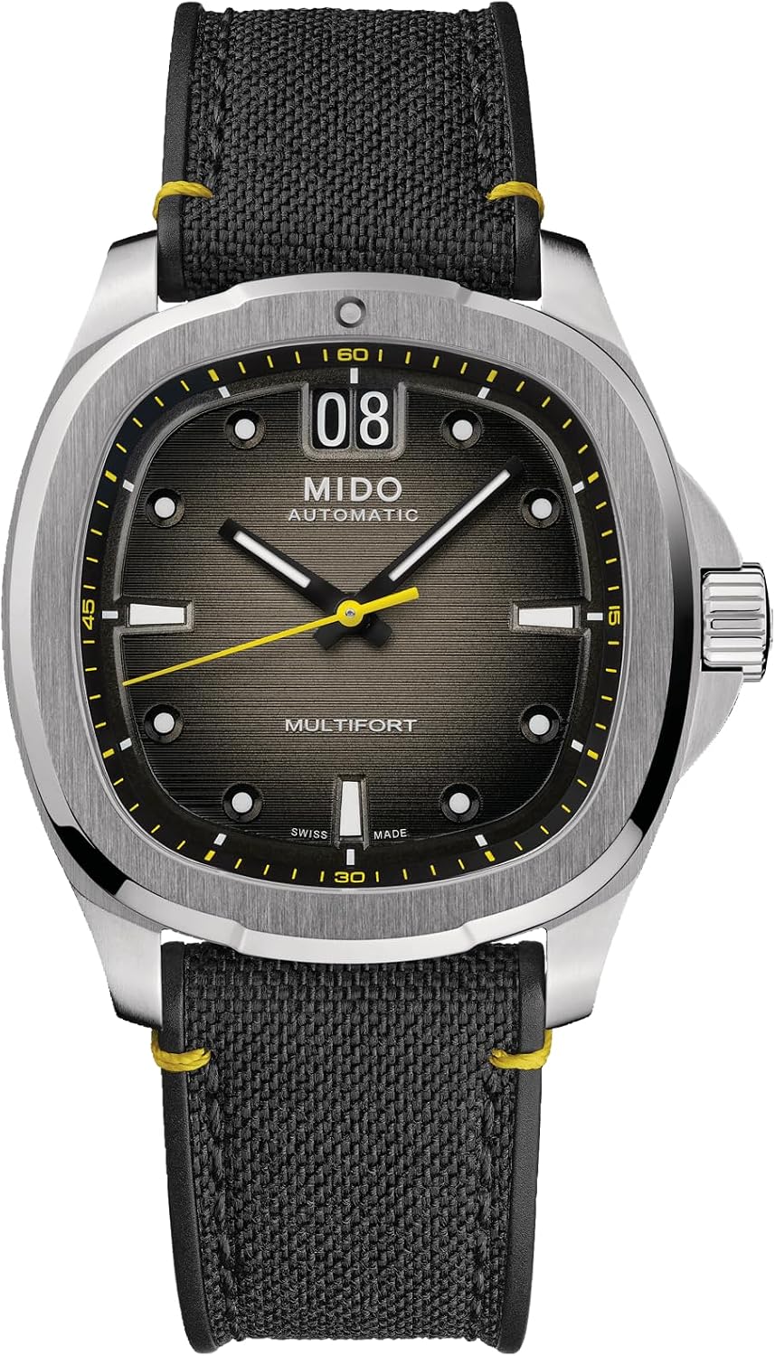 MIDO Multifort TV Big Date - Swiss Automatic Watch for Men - 40mm Case with Transparent Caseback
