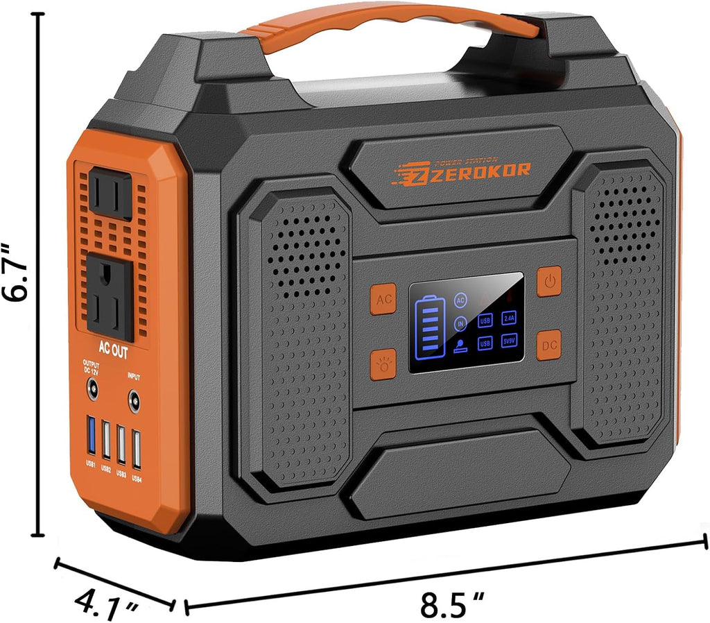 Solar Power Bank Generator with Panels, 300W Portable Power Station with Solar Panel 40W, 110V Pure Sine Wave AC Outlet Battery Generator for Outdoor RV Camping Laptop Home Use with Solar charger