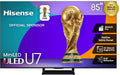 Hisense 85' U7 Mini-LED ULED 4K UHD Best Premium Gaming Google Smart TV (85U75QG, 2025 Model) - QLED, Native 165Hz, VRR 288, Up to 3000 Nits, HDR10+, Dolby Vision IQ · Atmos, IMAX Enhanced, 2.1.2 Ch
