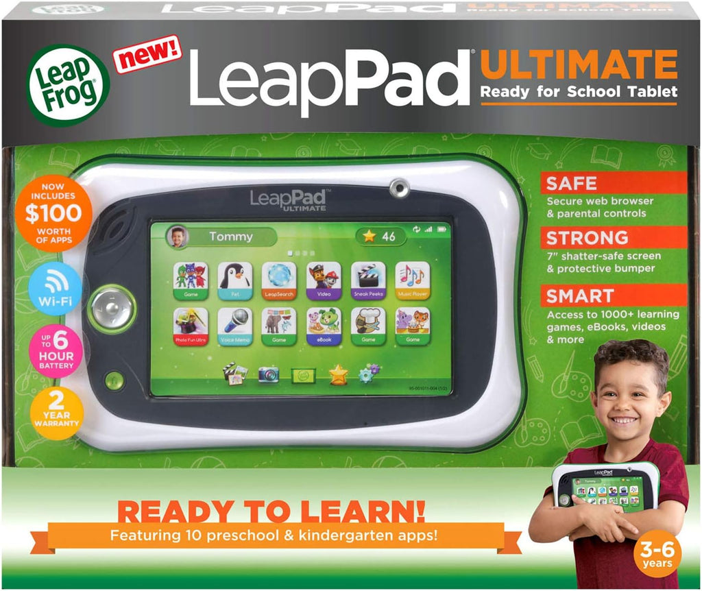 LeapFrog LeapPad Ultimate Ready for School Tablet, Green