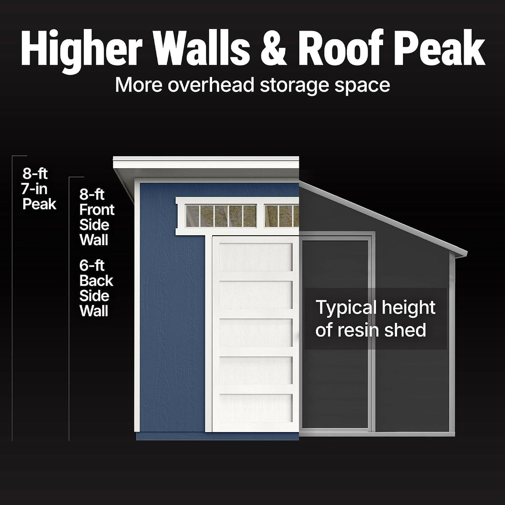 Handy Home Products Olympia 10x7.5 Wood Storage Shed with Floor Kit- Does not Include Paint or Roofing Shingles