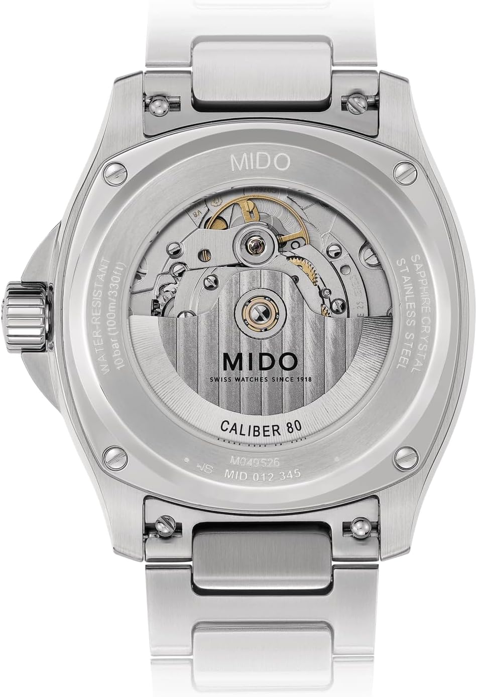 MIDO Multifort TV Big Date - Swiss Automatic Watch for Men - 40mm Case with Transparent Caseback