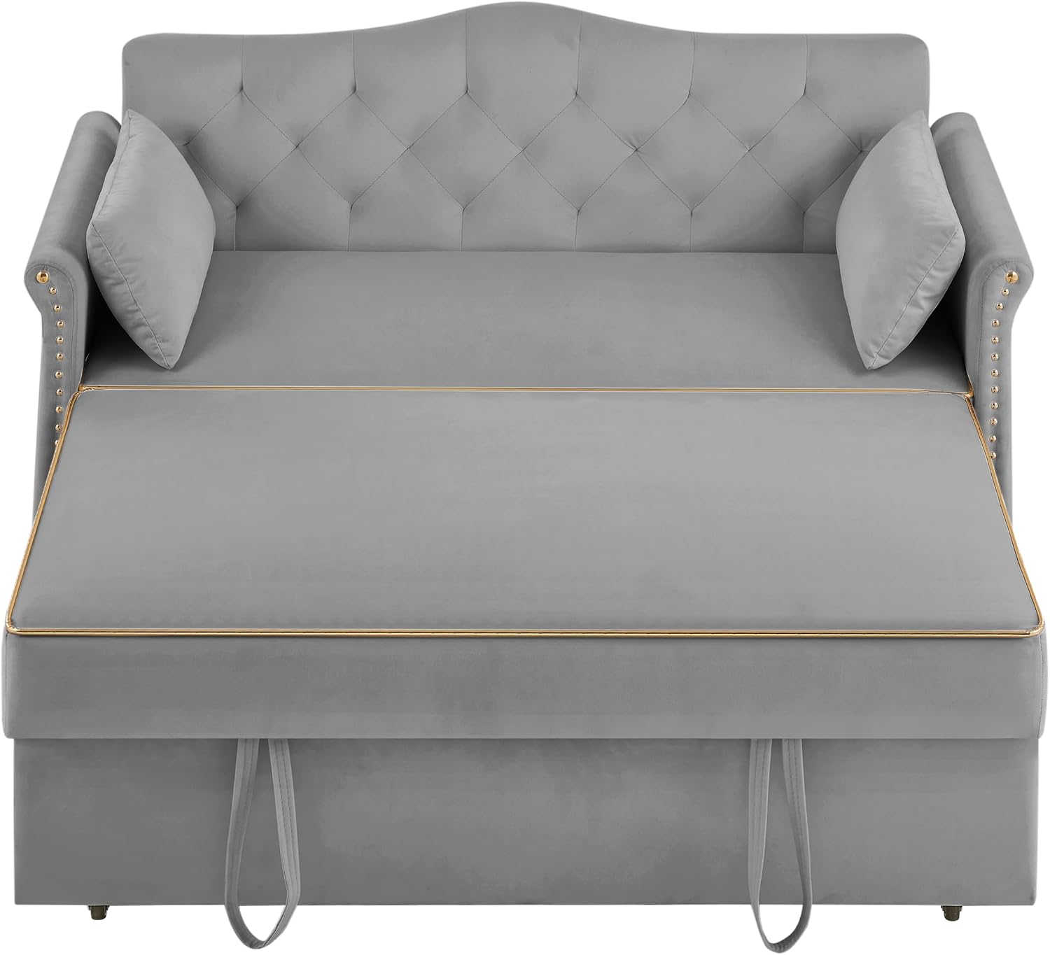 hansones 65'' 3-in-1 Folding Sofa Bed – Queen Size Pullout, Modern Chenille Fabric, 360° Swivel Table, Easy Assembly – Perfect for Living Room