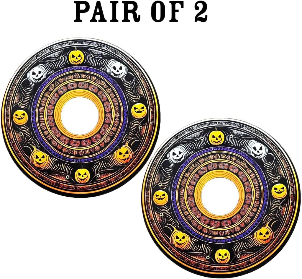 Designer Cover for Wheelchair Wheels, Enhances Aesthetics, Easy Install/Remove, Lightweight, New Matt Finish (Laughing Pumpkin)