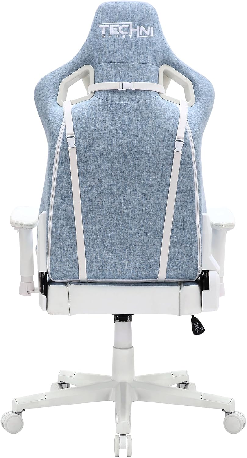 400 Lb Ergonomic High-Back Gaming Chair for Adults,Office Computer Reclining Desk Chairs with Armrests,150° Recline,Lumbar Support,Swivel Comfy Cute Chairs for Home,Small Spaces Furniture,Blue