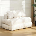 Folding Sofa Bed, 3-in-1 Convertible Sleeper Chair with Pillow, Double Futon Couch Bed with Back Support, Portable Fold Out Chair Bed Comfy Floor Sofa Lounge for Living Room Bedroom, Beige