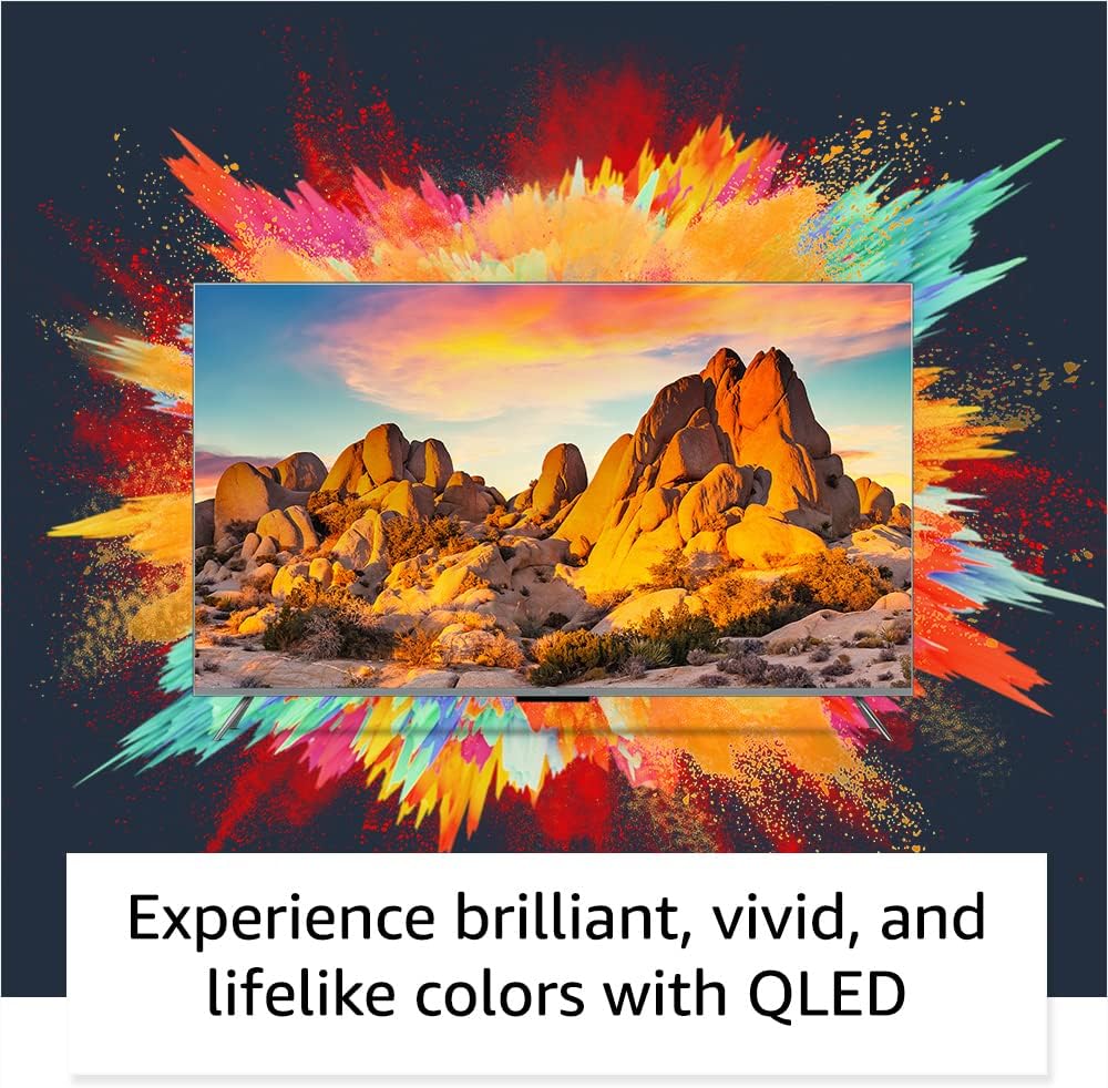 Amazon Fire TV 75' Omni QLED Series 4K UHD smart TV, Dolby Vision IQ, Fire TV Ambient Experience, local dimming, hands-free with Alexa