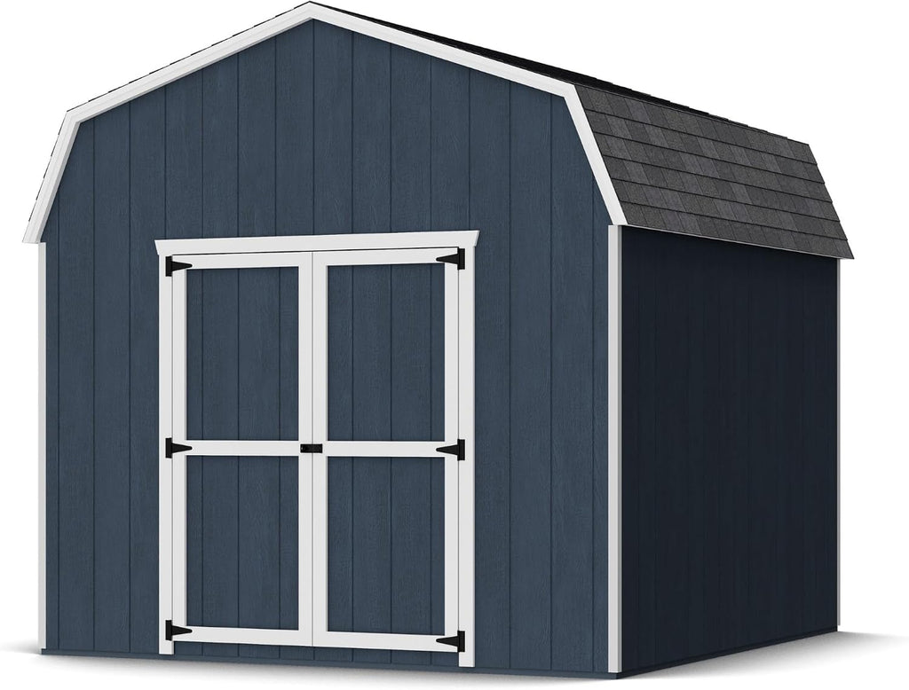 Little Cottage Co. 10x10 Value Gambrel Barn with 6 ft. Sidewalls with Floor, Outdoor Wood Storage Shed Do-It-Yourself Precut Kit
