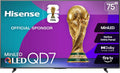 Hisense 75' QD7 Mini-LED 4K Smart Fire TV - QLED, 144Hz, HDR10+, Dolby Vision/Atmos, Game Mode Pro, Alexa Built-in (75QD7QF)
