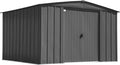Arrow Classic Steel Storage Shed, 10x12, Charcoal