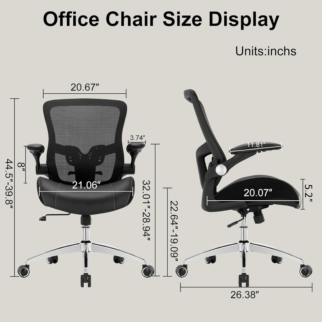 Office Chair Ergonomic Desk Chair-400lbs Big and Tall Heavy Duty, Wide & Soft 3D Modeling Foam Cushion Home Office Desk Chair with Adjustable Seat Height, Executive Computer Task Chair