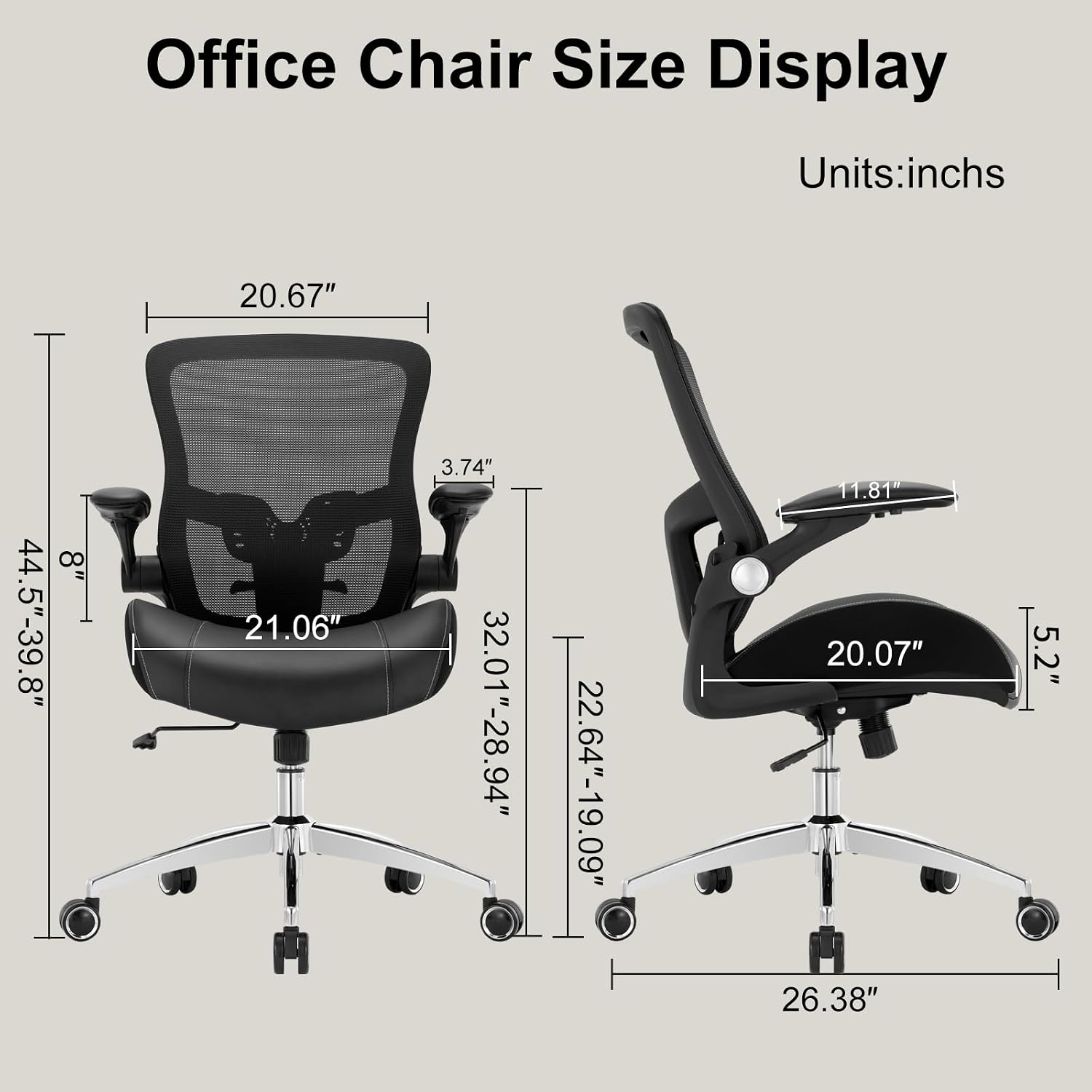 Office Chair Ergonomic Desk Chair-400lbs Big and Tall Heavy Duty, Wide & Soft 3D Modeling Foam Cushion Home Office Desk Chair with Adjustable Seat Height, Executive Computer Task Chair